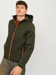 Jack & Jones Blouson Softshell Stepp Jacke mit Kapuze JJEMULTI dunkelgrn/orange