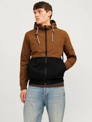 Jack & Jones Blouson JJERUSH HOOD BOMBER NOOS Braun/Orange/Beige/Khaki