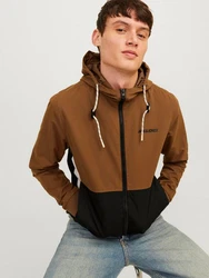 Jack & Jones Blouson JJERUSH HOOD BOMBER NOOS Braun/Orange/Beige/Khaki
