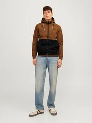 Jack & Jones Blouson JJERUSH HOOD BOMBER NOOS Braun/Orange/Beige/Khaki