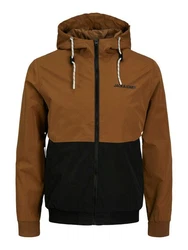 Jack & Jones Blouson JJERUSH HOOD BOMBER NOOS Braun/Orange/Beige/Khaki