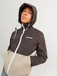 Jack & Jones Blouson JJERUSH HOOD BOMBER NOOS Grau/Braun/Khaki/Dunkelgrün/Beige