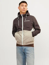 Jack & Jones Blouson JJERUSH HOOD BOMBER NOOS Grau/Braun/Khaki/Dunkelgrün/Beige