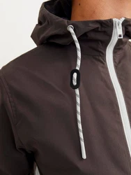 Jack & Jones Blouson JJERUSH HOOD BOMBER NOOS Grau/Braun/Khaki/Dunkelgrün/Beige