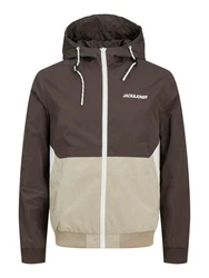 Jack & Jones Blouson JJERUSH HOOD BOMBER NOOS Grau/Braun/Khaki/Dunkelgrün/Beige