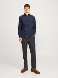 JACK & JONES Hemd Remy Dunkelblau/Hellblau/Blau