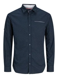 JACK & JONES Hemd Remy Dunkelblau/Hellblau/Blau