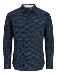 JACK & JONES Hemd Remy Dunkelblau/Hellblau/Blau