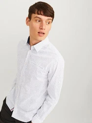 JACK & JONES Hemd Remy navy/weiß