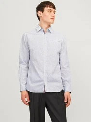 JACK & JONES Hemd Remy navy/weiß