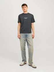 Jack & Jones T-Shirt JORVESTERBRO Dunkelgrau/Schwarz/Grau