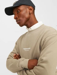 Jack & Jones Sweatshirt Relaxed Fit JORVESTERBRO 6020 beige/offwhite