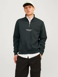 Jack & Jones Sweatshirt JORVESTERBRO SWEAT QUARTER ZIP HN NOOS tanne/wei