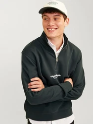 Jack & Jones Sweatshirt JORVESTERBRO SWEAT QUARTER ZIP HN NOOS tanne/wei