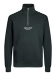 Jack & Jones Sweatshirt JORVESTERBRO SWEAT QUARTER ZIP HN NOOS tanne/wei
