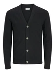 JACK & JONES Strickjacke 'JJEEmil' Schwarz/Hellblau