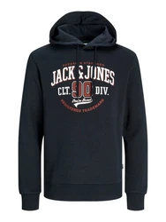 Jack & Jones Kapuzensweatshirt JJELOGO SWEAT HOOD 2 Dunkelblau