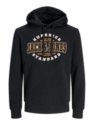 Jack & Jones Kapuzensweatshirt JJELOGO SWEAT HOOD 2 orange/schwarz/wei