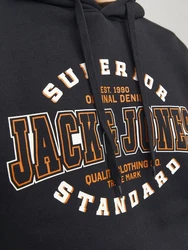 Jack & Jones Kapuzensweatshirt JJELOGO SWEAT HOOD 2 orange/schwarz/wei