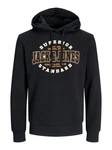 Jack & Jones Kapuzensweatshirt JJELOGO SWEAT HOOD 2 orange/schwarz/wei
