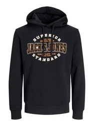 Jack & Jones Kapuzensweatshirt JJELOGO SWEAT HOOD 2 orange/schwarz/wei