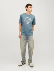JACK & JONES T-Shirt Blau/Hellblau