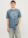JACK & JONES T-Shirt Blau/Hellblau