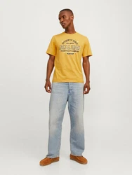 JACK & JONES T-Shirt marine/goldgelb/weiß