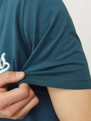 JACK & JONES T-Shirt mint/dunkelgrün/weiß