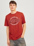 JACK & JONES T-Shirt rot/schwarz/wei