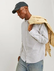 Jack & Jones Langarmhemd JJEOXFORD SHIRT LS NOOS Grau/Hellgrau