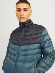 Jack & Jones Outdoorjacke JJESPRINT PUFFER COLLAR NOOS blau/schwarz