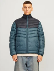 Jack & Jones Outdoorjacke JJESPRINT PUFFER COLLAR NOOS blau/schwarz