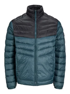 Jack & Jones Outdoorjacke JJESPRINT PUFFER COLLAR NOOS blau/schwarz