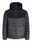 Jack & Jones Steppjacke JJESPRINT PUFFER HOOD NOOS basaltgrau/schwarz