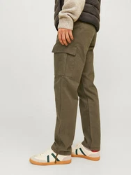 Jack & Jones Cargohose JPSTKANE BARKLEY CARGO PANT Khaki/Dunkelgrün