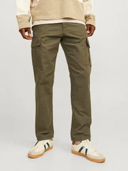 Jack & Jones Cargohose JPSTKANE BARKLEY CARGO PANT Khaki/Dunkelgrün