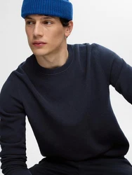 SELECTED HOMME Pullover SLHRoss Dunkelblau/Blau/Schwarz