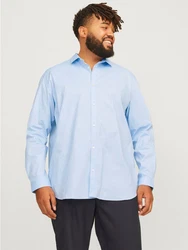 Jack & Jones Plus Hemd JJPRParma Blau/Hellblau