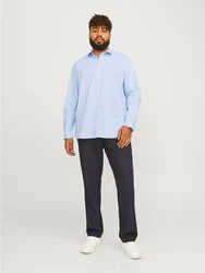 Jack & Jones Plus Hemd JJPRParma Blau/Hellblau