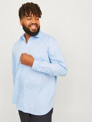 Jack & Jones Plus Hemd JJPRParma Blau/Hellblau