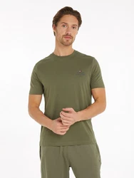 Tommy Hilfiger T-Shirt HILFIGER STACK TEE Mit Markenprint Dunkelgrün/Khaki