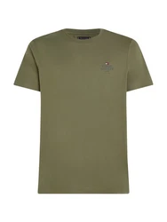 Tommy Hilfiger T-Shirt HILFIGER STACK TEE Mit Markenprint Dunkelgrün/Khaki