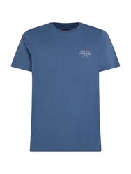 Tommy Hilfiger T-Shirt HILFIGER STACK TEE Mit Markenprint Blau/Dunkelblau/Hellblau
