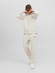 Jack & Jones Sweatshirt JORVESTERBRO SWEAT ZIP HOOD Khaki/Beige/Braun