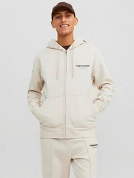 Jack & Jones Sweatshirt JORVESTERBRO SWEAT ZIP HOOD Khaki/Beige/Braun