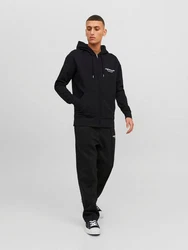 Jack & Jones Sweatshirt JORVESTERBRO SWEAT ZIP HOOD Dunkelblau/Schwarz