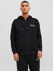 Jack & Jones Sweatshirt JORVESTERBRO SWEAT ZIP HOOD Dunkelblau/Schwarz
