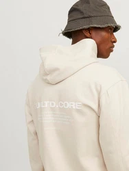 JACK & JONES Sweatshirt 'JCOAERO' Khaki/Beige/Braun