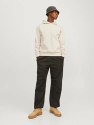 JACK & JONES Sweatshirt 'JCOAERO' Khaki/Beige/Braun